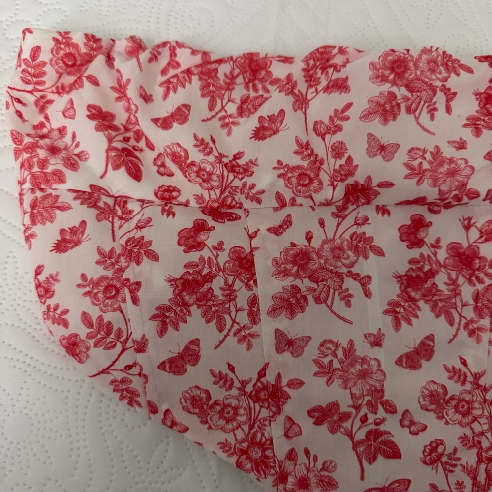 Princess Polly Juliette Bustier Strapless Crop Top Pink Floral Print Size 10 - Picture 4 of 16